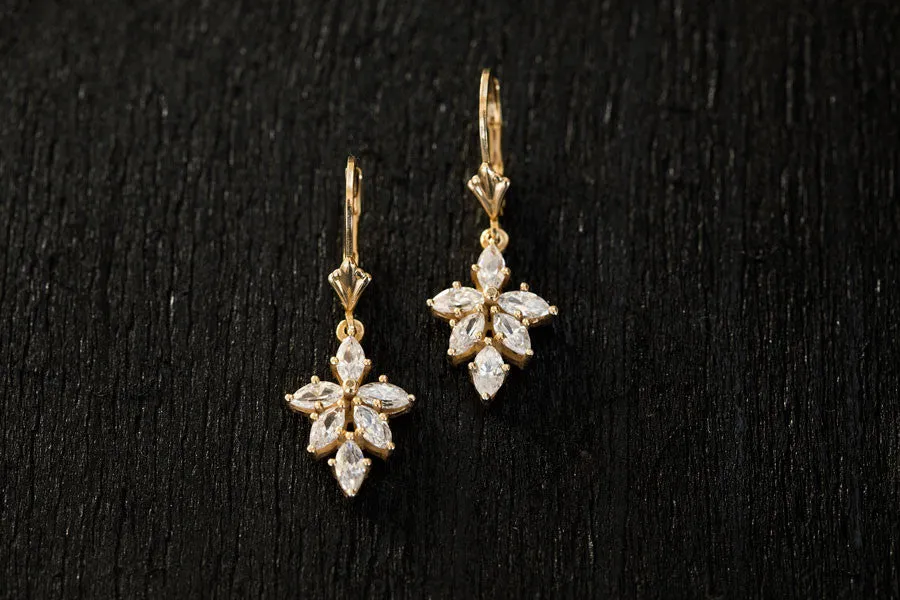 Venus Diamond Earrings with Marquise Cut Natural Diamonds