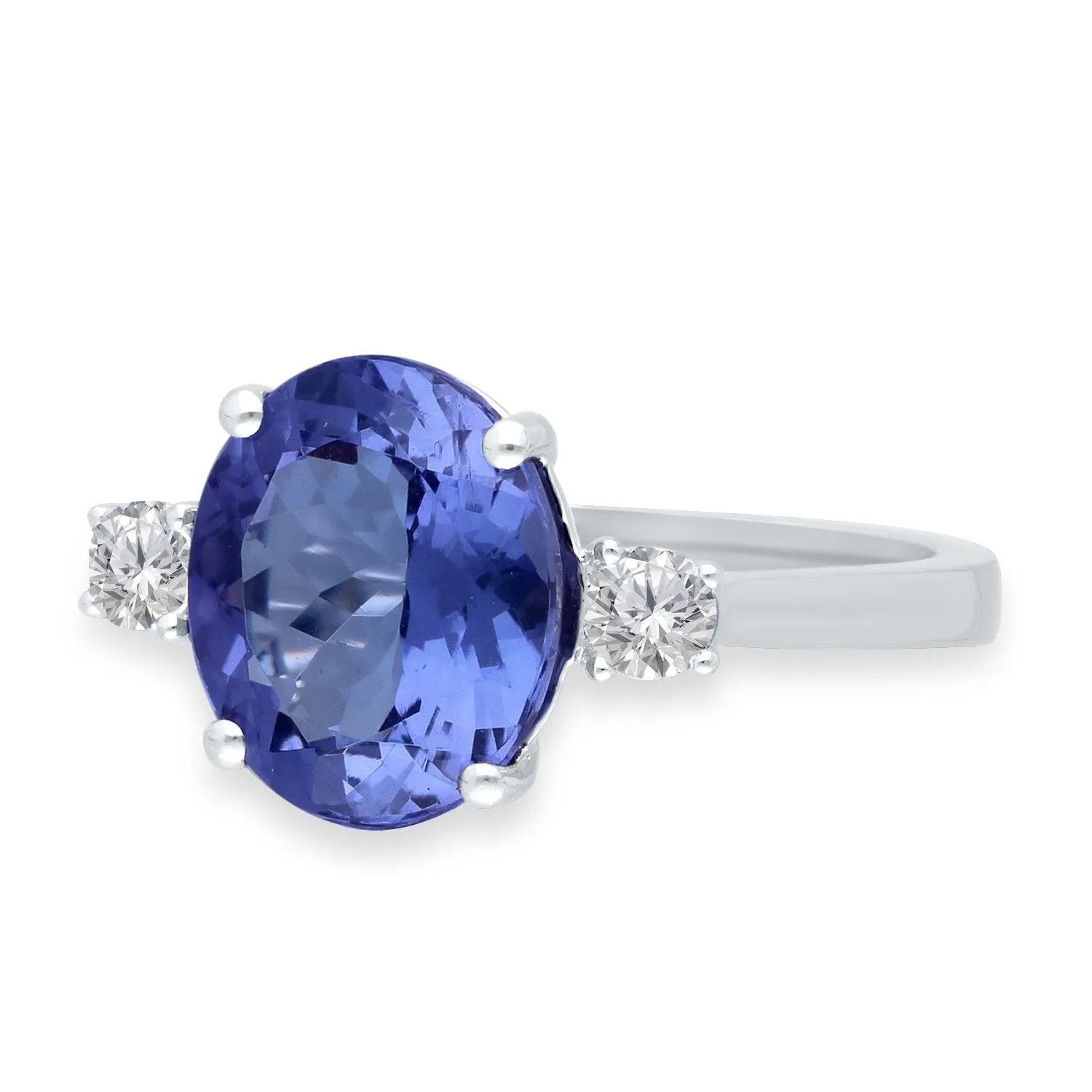 White Gold Tanzanite & Diamond Heirloom Ring