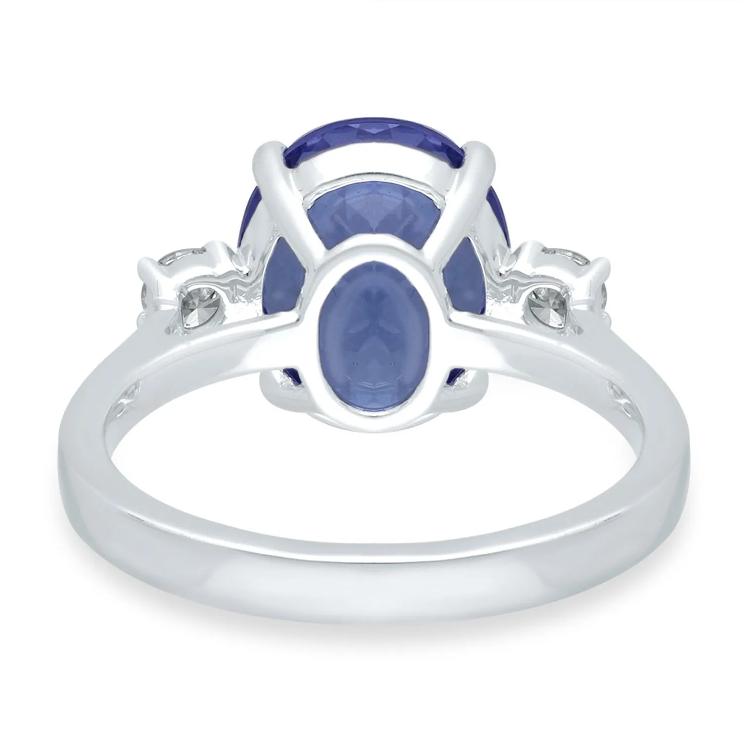 White Gold Tanzanite & Diamond Heirloom Ring
